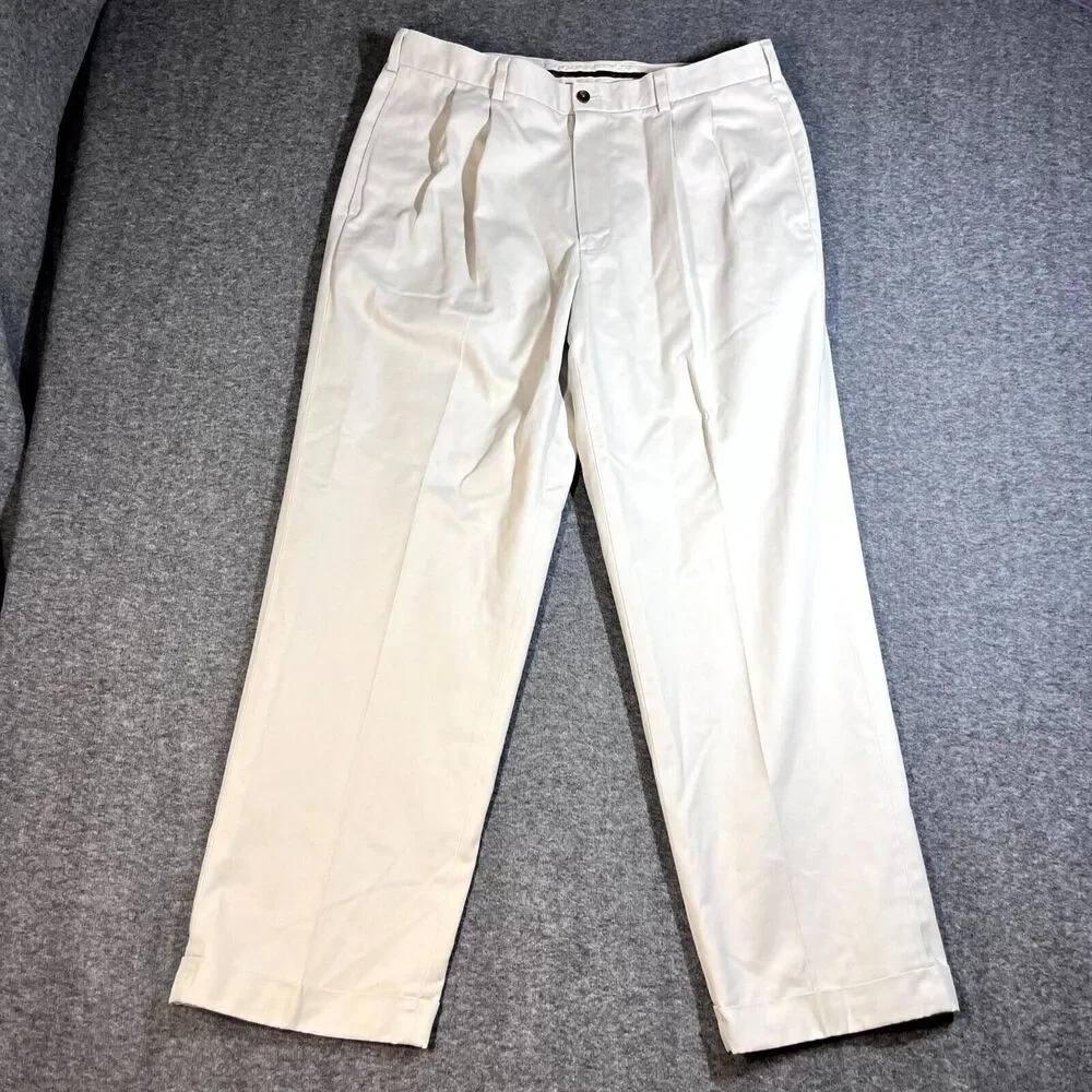 Brooks Brothers Pants Mens 37x30 Tan Khaki Advantage Chino Elliot Golf Slacks